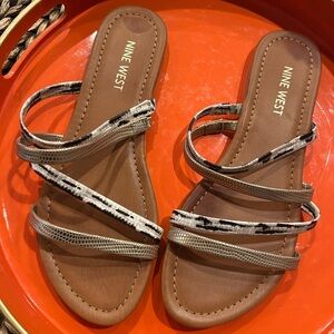 Nine West Women's Strappy Sandals - Brown and Tan